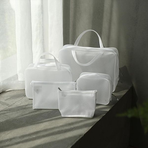 white transparent mesh cosmetic bag waterproof pouch makeup bath organizer travel toiletry case wash make up beauty kit
white transparent mesh cosmetic bag waterproof pouch makeup bath organizer travel toiletry case wash make up beauty kit