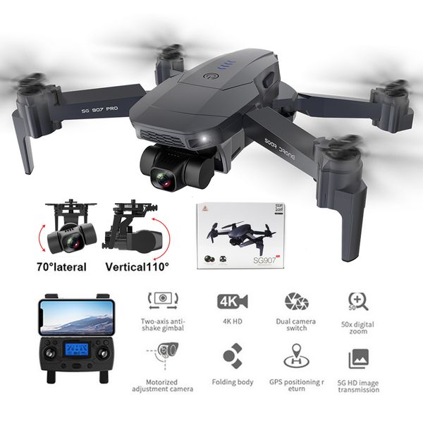 sg907 pro drone with 4k hd camera wifi gps 5g rc quadrocopter aerial pgraphy mechanical 2-axis gimbal camera dron
sg907 pro drone with 4k hd camera wifi gps 5g rc quadrocopter aerial pgraphy mechanical 2-axis gimbal camera dron