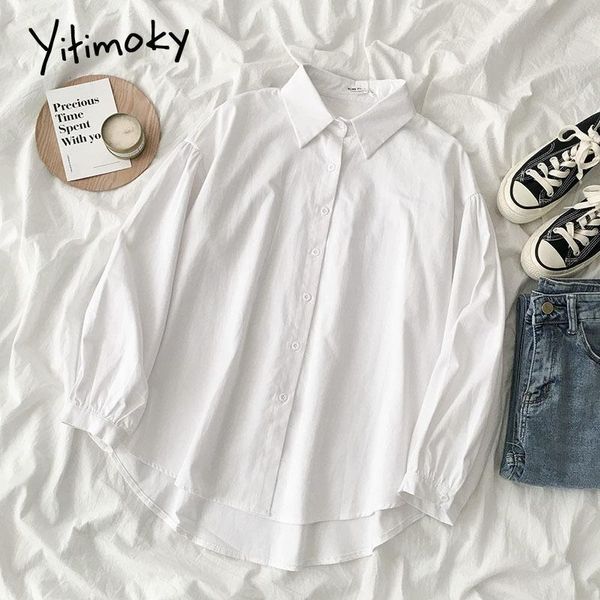 women's blouses & shirts yitimoky white for women korean fashion clothing office lady turn-down collar blouse plus size loose vintage 2
women's blouses & shirts yitimoky white for women korean fashion clothing office lady turn-down collar blouse plus size loose vintage 2