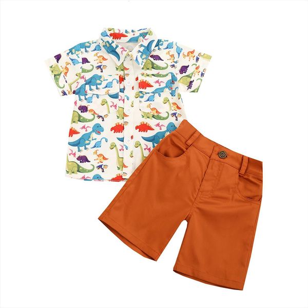 childrens clothing suit for boys sets kids summer short sleeve pineapple dinosaur shirt shorts two piece baby set, White
childrens clothing suit for boys sets kids summer short sleeve pineapple dinosaur shirt shorts two piece baby set, White