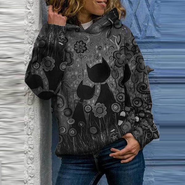 hoodie sweatshirt women hood animal printing long sleeves pullover hoodies sweatshirts ladies harajuku moletom feminino, Black
hoodie sweatshirt women hood animal printing long sleeves pullover hoodies sweatshirts ladies harajuku moletom feminino, Black