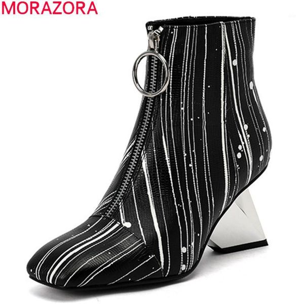 boots morazora 2021 genuine leather fashion square toe high heels ladies shoes autumn winter black white color ankle1
boots morazora 2021 genuine leather fashion square toe high heels ladies shoes autumn winter black white color ankle1