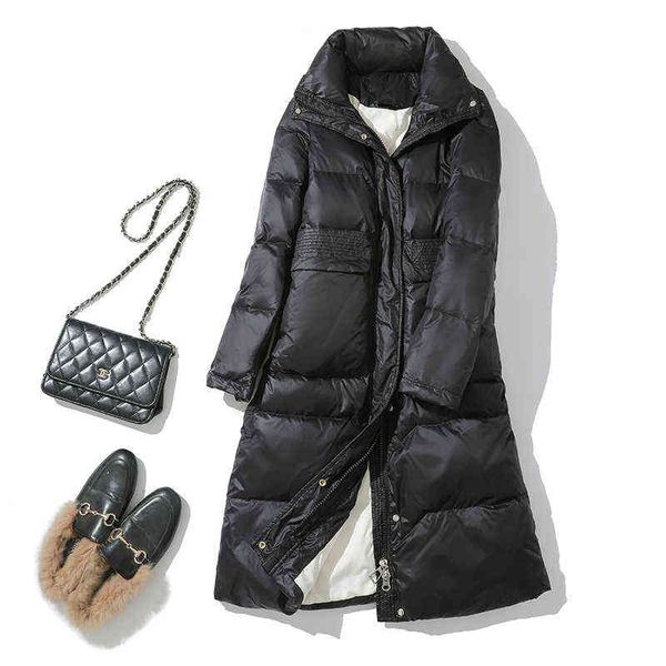 ailegogo winter women parkas stand collar loose warm big pocket white duck down long jacket casual female thick coat outwear 211130, Black
ailegogo winter women parkas stand collar loose warm big pocket white duck down long jacket casual female thick coat outwear 211130, Black