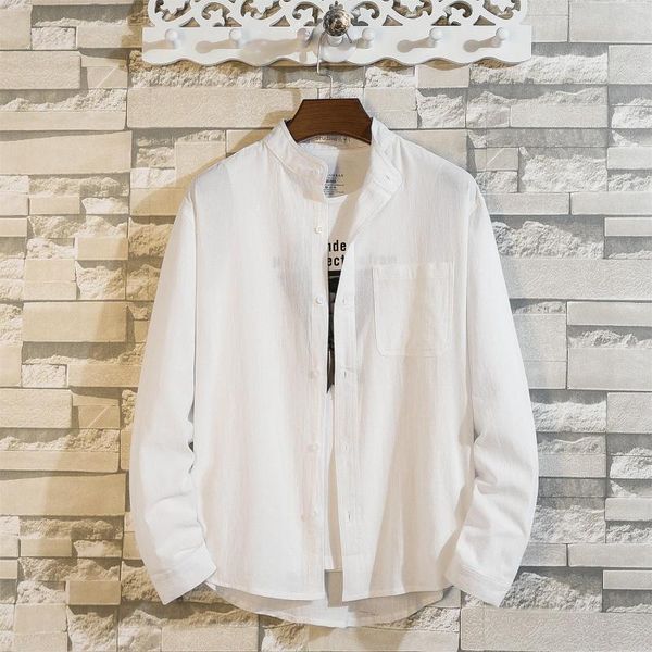men's casual shirts 2021 autumn solid color long sleeve stand collar shirt korean large cardigan, White;black
men's casual shirts 2021 autumn solid color long sleeve stand collar shirt korean large cardigan, White;black