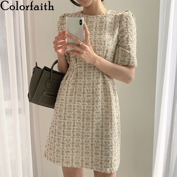 colorfaith new 2021 women's summer dresses fashionable high waist puff sleeve plaid elegant checkered vintage mini dress dr2152 210316, Black;gray 
colorfaith new 2021 women's summer dresses fashionable high waist puff sleeve plaid elegant checkered vintage mini dress dr2152 210316, Black;gray