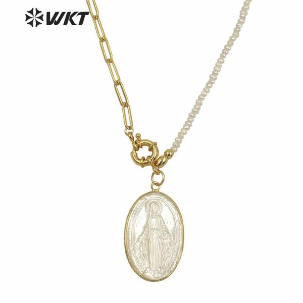 chokers wt-jn128 wkt unique amazing chic design women hand make carved religious christian mary jesus pendant 18real gold shell necklace, Golden;silver
chokers wt-jn128 wkt unique amazing chic design women hand make carved religious christian mary jesus pendant 18real gold shell necklace, Golden;silver