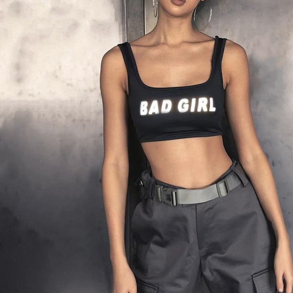 women summer vest bad girl letter printed sportswear fitness sleeveless tees reflection crop cami feminino, White
women summer vest bad girl letter printed sportswear fitness sleeveless tees reflection crop cami feminino, White