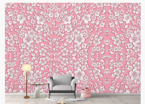 custom p wallpaper mural pink romantic three-dimensional small flower princess children's room background wall
custom p wallpaper mural pink romantic three-dimensional small flower princess children's room background wall
