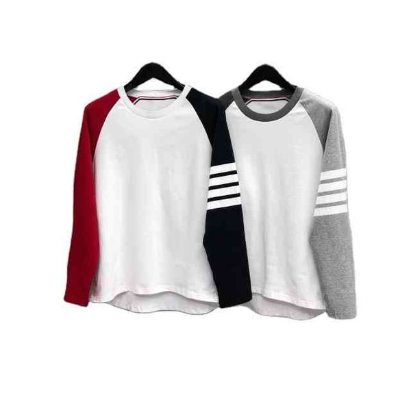 men's clothing classic cotton engineered 4-bar patchwork long sleeve t-shirt men women korean design, White;black
men's clothing classic cotton engineered 4-bar patchwork long sleeve t-shirt men women korean design, White;black
