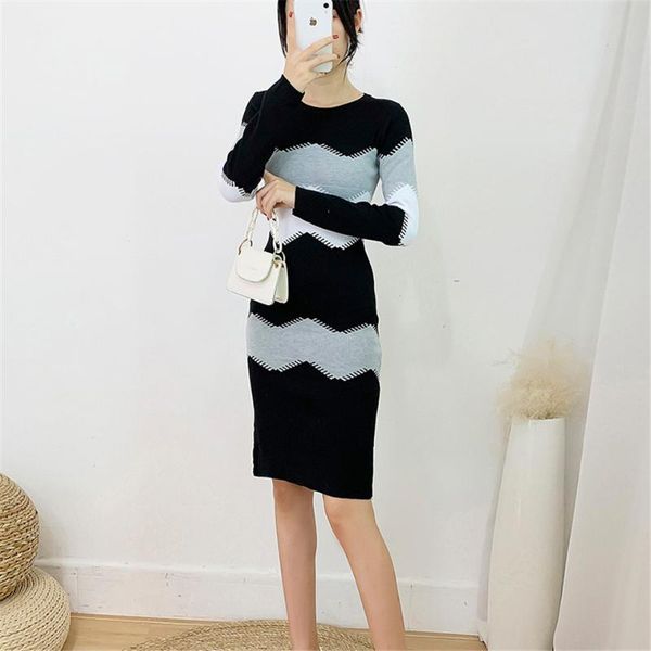 casual dresses korea bodycon patchwork knitted women autumn winter fashion elasticity knit dress vestidos mujer, Black;gray
casual dresses korea bodycon patchwork knitted women autumn winter fashion elasticity knit dress vestidos mujer, Black;gray