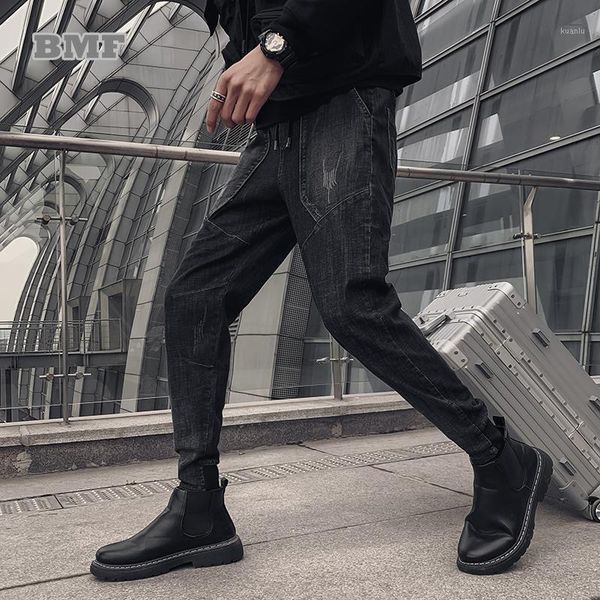 men's jeans 2021 fashion streetwear black slim male high street hip hop distressed trousers korean denim pants kpop men clothing, Blue
men's jeans 2021 fashion streetwear black slim male high street hip hop distressed trousers korean denim pants kpop men clothing, Blue