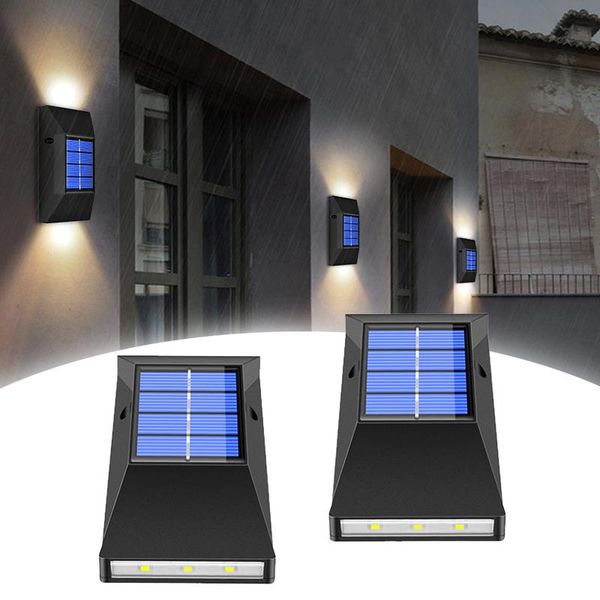 solar lamps 2/4pcs upper and lower wall lights villa garden staircase side step lamo outdoor waterproof
solar lamps 2/4pcs upper and lower wall lights villa garden staircase side step lamo outdoor waterproof