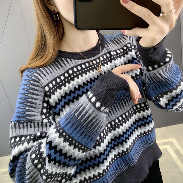 autumn and winter 2021 new sweater pullover loose lazy wind knitwear korean women's versatile, White;black
autumn and winter 2021 new sweater pullover loose lazy wind knitwear korean women's versatile, White;black