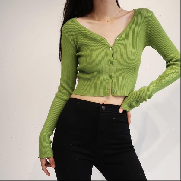 women v neck fitted rib crop cardigan button up knit crop drop shipping high quality, White;black
women v neck fitted rib crop cardigan button up knit crop drop shipping high quality, White;black