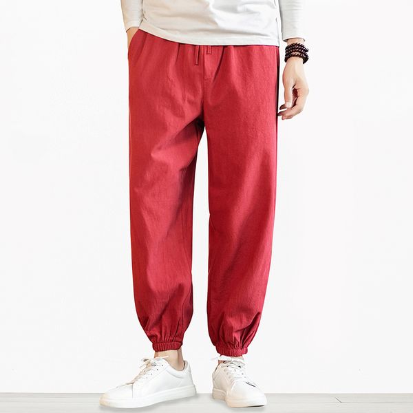 men cotton linen harem pants jogger trousers casual track loose printed korean style bloomers fashion trousers men streetwear, Gray
men cotton linen harem pants jogger trousers casual track loose printed korean style bloomers fashion trousers men streetwear, Gray