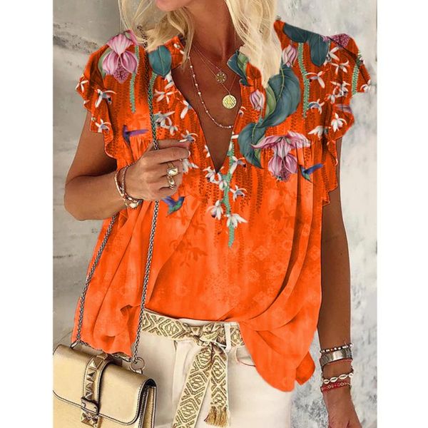 women's t-shirt vintage tshirts women 2021 summer short sleeve flower printed v-neck tee graphic plus size mujer camisetas, White
women's t-shirt vintage tshirts women 2021 summer short sleeve flower printed v-neck tee graphic plus size mujer camisetas, White
