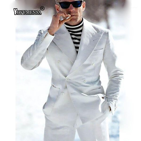 men's suits & blazers white mens designers 2021 trajes de hombres vestir tuxedo double breasted suit men custom made wedding groom, White;black
men's suits & blazers white mens designers 2021 trajes de hombres vestir tuxedo double breasted suit men custom made wedding groom, White;black