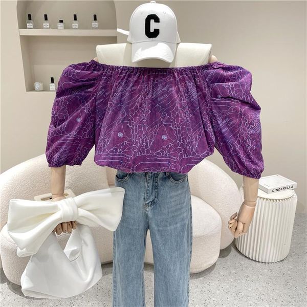 women's blouses & shirts niche design clothing 2021 summer puff sleeve off shoulder vintage shirt top, White
women's blouses & shirts niche design clothing 2021 summer puff sleeve off shoulder vintage shirt top, White