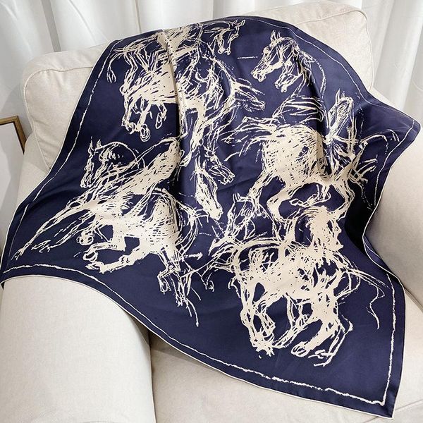 scarves steed prints 100% silk scarf shawl women large square hijab head 35", Blue;gray
scarves steed prints 100% silk scarf shawl women large square hijab head 35", Blue;gray
