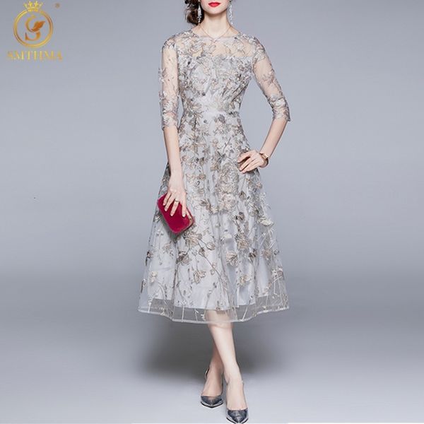 casual dresses 2021 fashion designer runway summer women half sleeve gorgeous flowers embroidery mesh vintage party jcog, Black;gray
casual dresses 2021 fashion designer runway summer women half sleeve gorgeous flowers embroidery mesh vintage party jcog, Black;gray