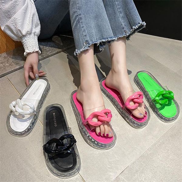 sandals women's slippers 2021 summer transparent chain luxury flat-heeled and outdoor beach, Black
sandals women's slippers 2021 summer transparent chain luxury flat-heeled and outdoor beach, Black