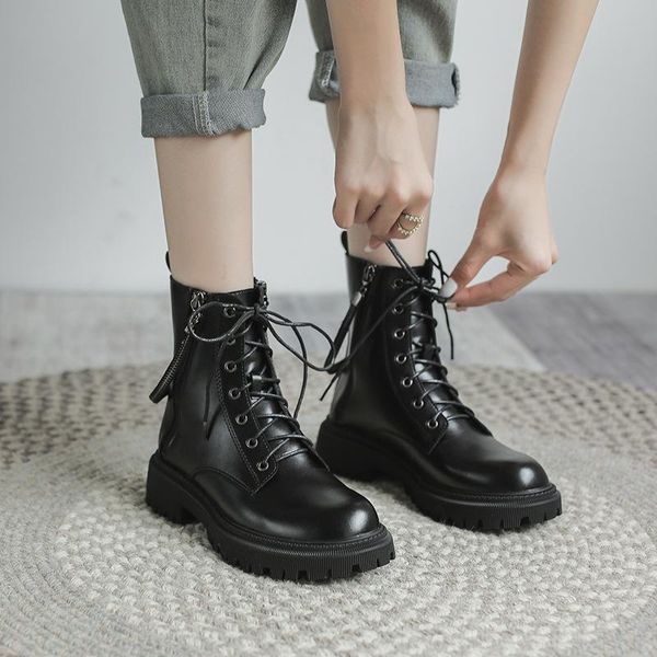 boots ladies thick-soled double zipper handsome motorcycle short women's autumn and winter british style thick heel, Black
boots ladies thick-soled double zipper handsome motorcycle short women's autumn and winter british style thick heel, Black