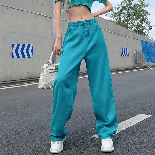 women's jeans autumn women high waist wide leg solid color loose harajuku straight trousers street apparel distressed washed pants, Blue
women's jeans autumn women high waist wide leg solid color loose harajuku straight trousers street apparel distressed washed pants, Blue
