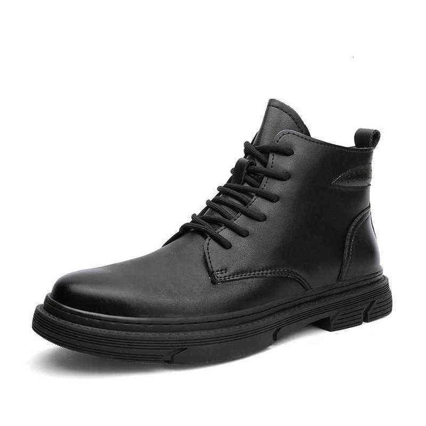 autumn 2021 martin boots men's super fiber leather rubber sole zhongbang fashion leisure trend sho autumn, Black
autumn 2021 martin boots men's super fiber leather rubber sole zhongbang fashion leisure trend sho autumn, Black