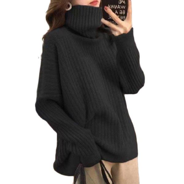 women's sweaters for women thick warm high neck sweater loose autumn and winter 2021 pullover pure color lazy knit, White;black
women's sweaters for women thick warm high neck sweater loose autumn and winter 2021 pullover pure color lazy knit, White;black