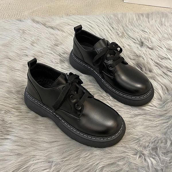 dress shoes 2021 autumn women's platform vulcanized woman solid chunky heels pumps ladies lace up casual female outdoor footwear, Black
dress shoes 2021 autumn women's platform vulcanized woman solid chunky heels pumps ladies lace up casual female outdoor footwear, Black