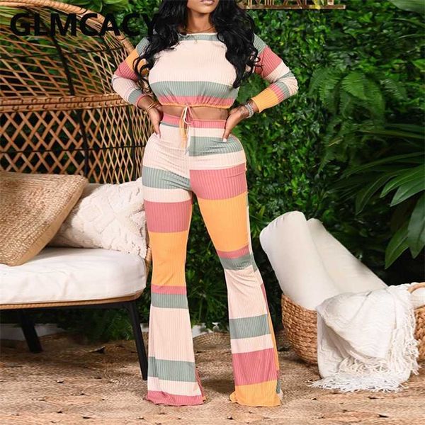 women two piece ribbed suits long sleeve crop & wide leg pantsset 211126, White
women two piece ribbed suits long sleeve crop & wide leg pantsset 211126, White