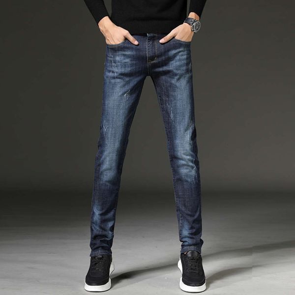 jeans men's autumn winter fashion elastic leg straight casual pants trendy slim middle-aged and young men, Blue
jeans men's autumn winter fashion elastic leg straight casual pants trendy slim middle-aged and young men, Blue