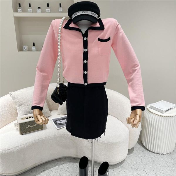 women's knits & tees clothing spring summer 2021 fashion color contrast short knitted cardigan versatile v-neck top, White
women's knits & tees clothing spring summer 2021 fashion color contrast short knitted cardigan versatile v-neck top, White