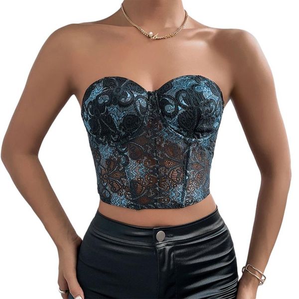 women's tanks & camis 2021 fashion women embroidered lace tube strapless v neck see through skinny tank sleeveless corset, White
women's tanks & camis 2021 fashion women embroidered lace tube strapless v neck see through skinny tank sleeveless corset, White