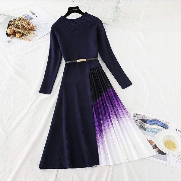 2021 new autumn winter knitted patchwork gradient pleated women elegant one-piece sweater office work sashes midi vestidos 8xb5, Black;gray
2021 new autumn winter knitted patchwork gradient pleated women elegant one-piece sweater office work sashes midi vestidos 8xb5, Black;gray