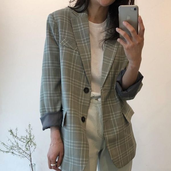 2021 new women elegant plaid causal korean chic and coats double breasted female coat reb3, Black;brown
2021 new women elegant plaid causal korean chic and coats double breasted female coat reb3, Black;brown