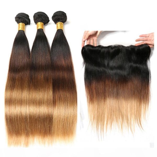#1b 4 27 honey blonde ombre full lace frontal closure 13x4 with weaves 3bundles three tone ombre virgin peruvian human hair weft extensions, Black
#1b 4 27 honey blonde ombre full lace frontal closure 13x4 with weaves 3bundles three tone ombre virgin peruvian human hair weft extensions, Black