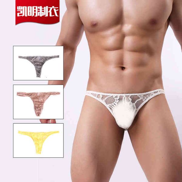 transparent underwear fashion lace men's breathable thong, Black;white 
transparent underwear fashion lace men's breathable thong, Black;white