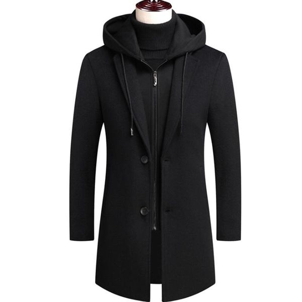 men's wool & blends men winter coat thick hooded coats british style long windbreaker jacket woolen overcoats, Black
men's wool & blends men winter coat thick hooded coats british style long windbreaker jacket woolen overcoats, Black
