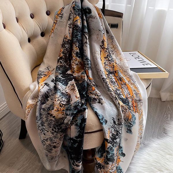 scarves fashion silky women long foulard square head scarf lady shawl wrap muffler pareo bandanna female beach chiffon hijab, Blue;gray
scarves fashion silky women long foulard square head scarf lady shawl wrap muffler pareo bandanna female beach chiffon hijab, Blue;gray