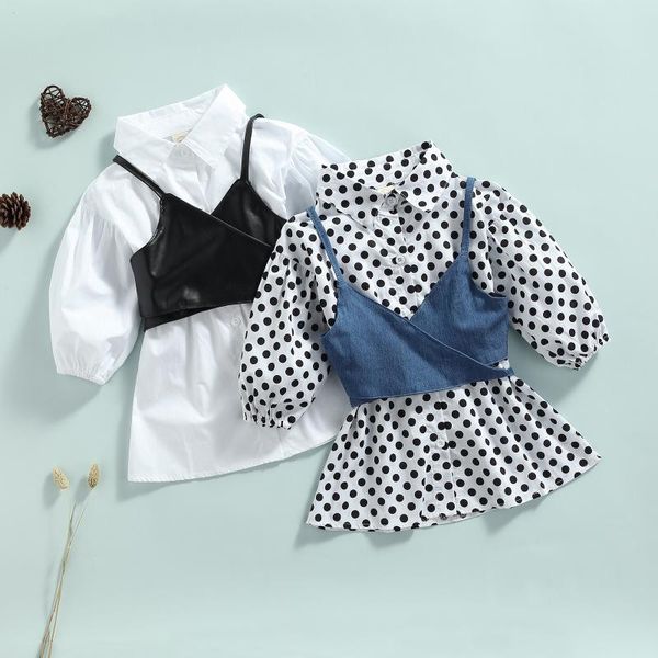 girl's dresses toddler infant girls 2pcs fall outfits cute princess puff long sleeve button down lapel dress+tie up wrap camisole set, Red;yellow
girl's dresses toddler infant girls 2pcs fall outfits cute princess puff long sleeve button down lapel dress+tie up wrap camisole set, Red;yellow