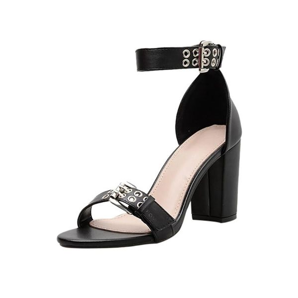 new large size women's high heels casual office fish mouth single shoes european and american word belt buckle sandals, Black
new large size women's high heels casual office fish mouth single shoes european and american word belt buckle sandals, Black