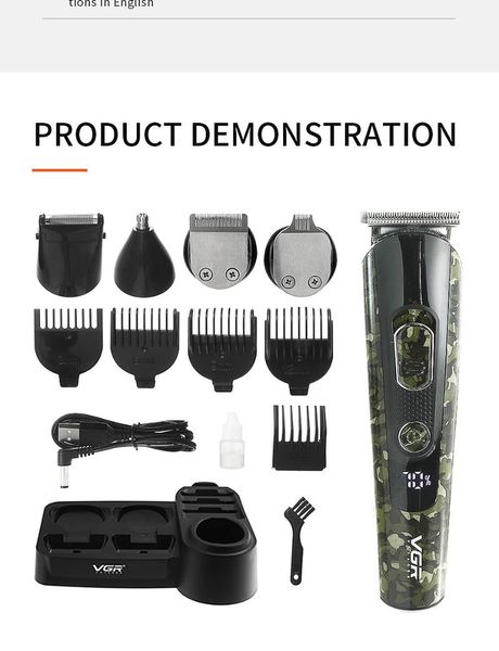 hair clippers ourwork shaver electric push razor 5 in 1 nose trimmer multifunctional hairdresser set v-102
hair clippers ourwork shaver electric push razor 5 in 1 nose trimmer multifunctional hairdresser set v-102