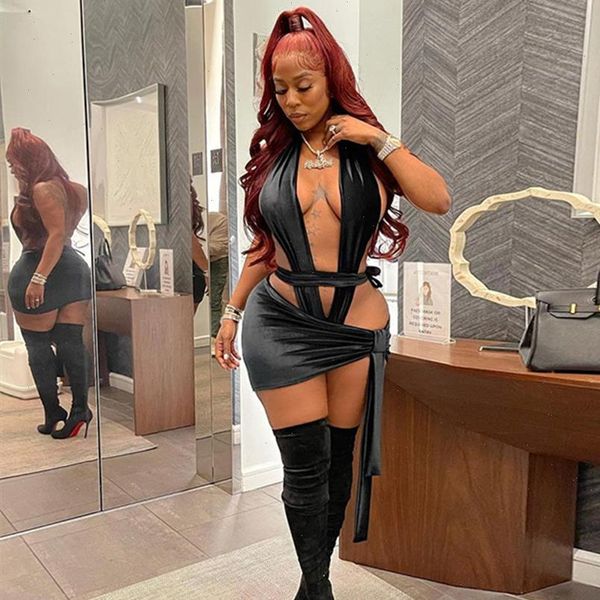 summer solid casual matching womens pants suits sleeveless halter low cut party bodysuit skirts 2 piece sets, White 
summer solid casual matching womens pants suits sleeveless halter low cut party bodysuit skirts 2 piece sets, White