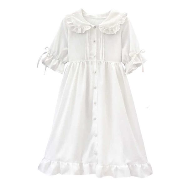 party dresses summer soft girls lolita cute white dress women kawaii peter pan collar short teens casual vintage ruffles clothes, White;black
party dresses summer soft girls lolita cute white dress women kawaii peter pan collar short teens casual vintage ruffles clothes, White;black