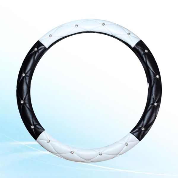 steering wheel covers rhinestone car sleeve cover comfortable fashionable anti-slip protector (black and white)
steering wheel covers rhinestone car sleeve cover comfortable fashionable anti-slip protector (black and white)