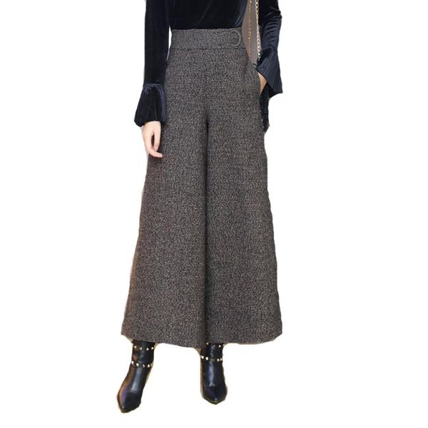 women's pants & capris women winter thick plaid flare straight long buckle high waist worsted plus size matching fs0729, Black;white
women's pants & capris women winter thick plaid flare straight long buckle high waist worsted plus size matching fs0729, Black;white