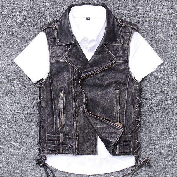 men's leather & faux genuine clothing male oblique zipper short fund do used head layer cowhide self-cultivation vest 100% natural calf, Black
men's leather & faux genuine clothing male oblique zipper short fund do used head layer cowhide self-cultivation vest 100% natural calf, Black