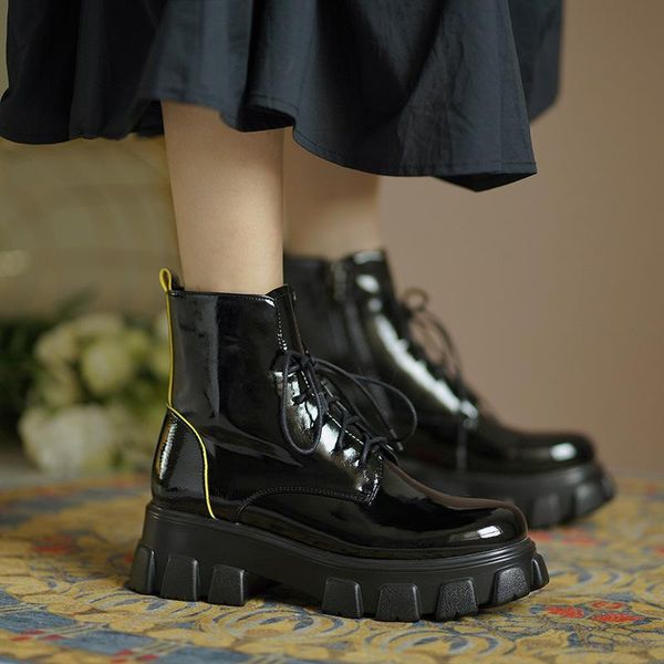 boots autumn and winter european american style color matching sponge cake bottom increased warmth women's size 34-42, Black
boots autumn and winter european american style color matching sponge cake bottom increased warmth women's size 34-42, Black