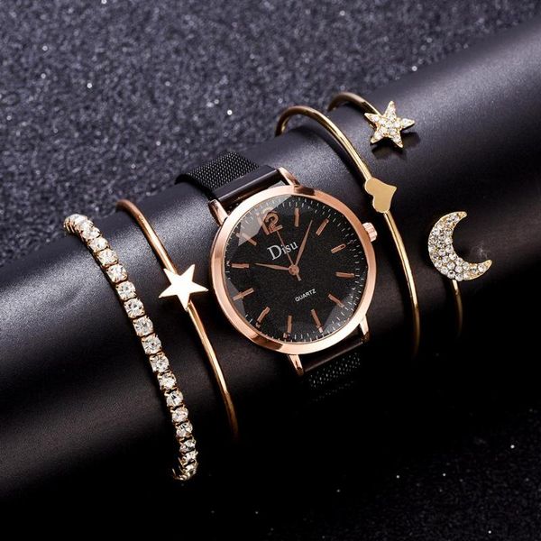 wristwatches 5pcs luxury bracelet watches for women set simple magnetic buckle quartz clock ladies wrist watch gift 2021, Slivery;brown
wristwatches 5pcs luxury bracelet watches for women set simple magnetic buckle quartz clock ladies wrist watch gift 2021, Slivery;brown